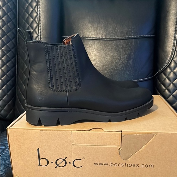 b.o.c. Black Ankle Booties with Durable Sole - Picture 1 of 6